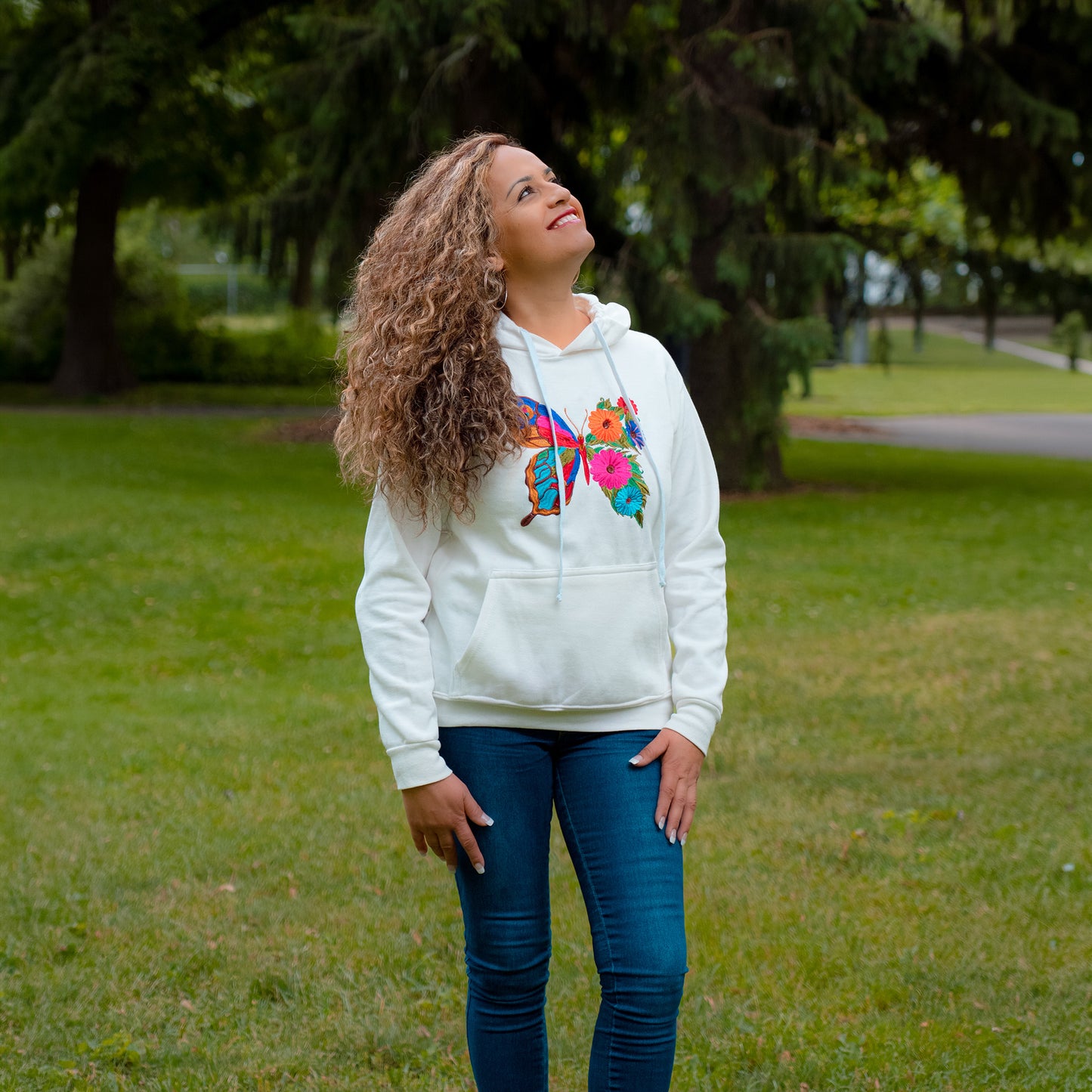 Monarch Butterfly Embroidered Hoodie