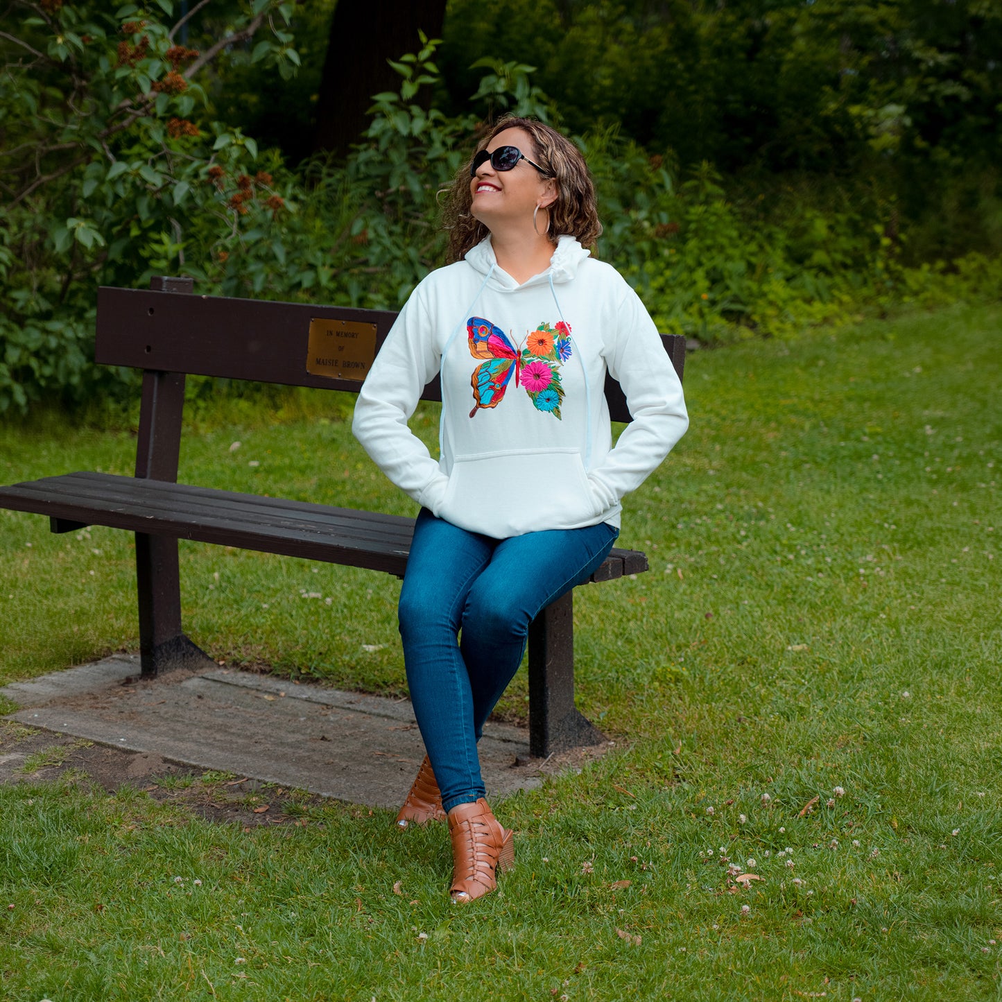 Monarch Butterfly Embroidered Hoodie